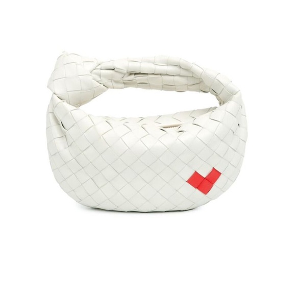 Bottega Veneta Handbags - BOTTEGA VENETA Jodie Mini Heart Intrecciato White Bag